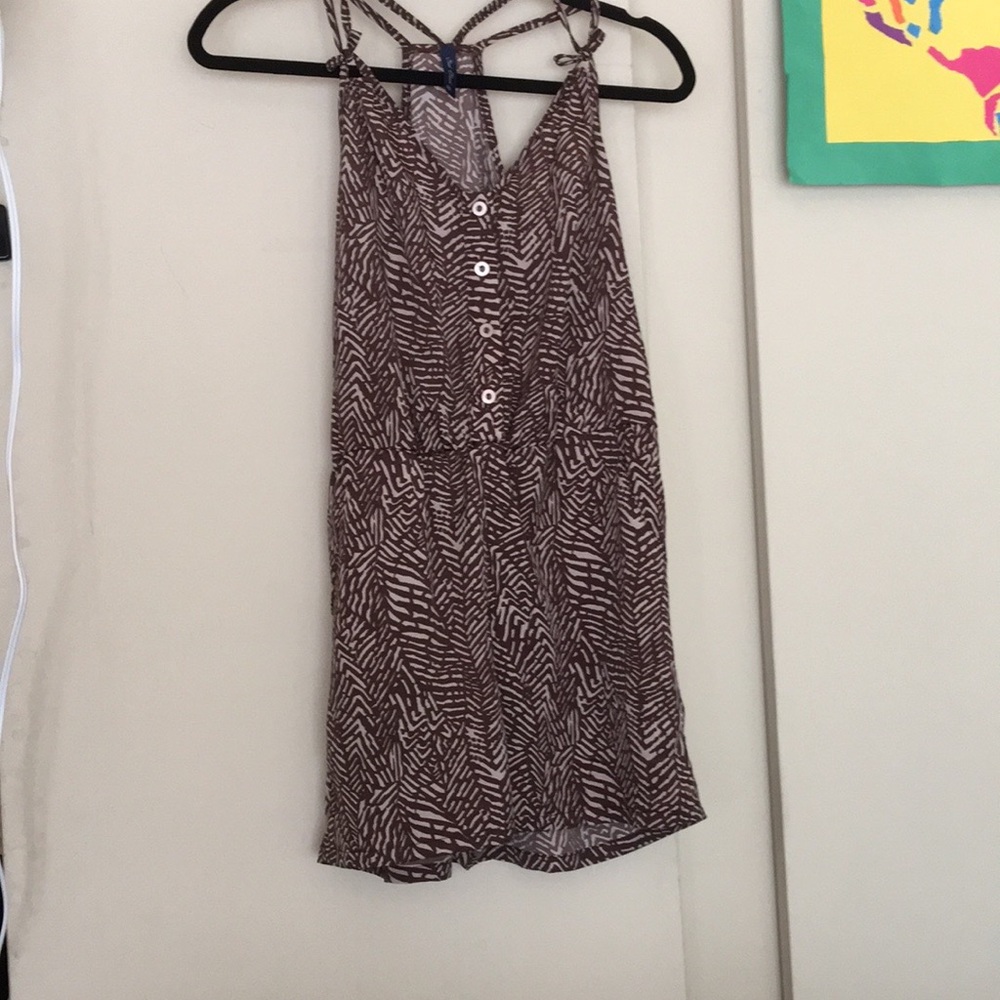 Final Touch Women’s Romper brown & tan